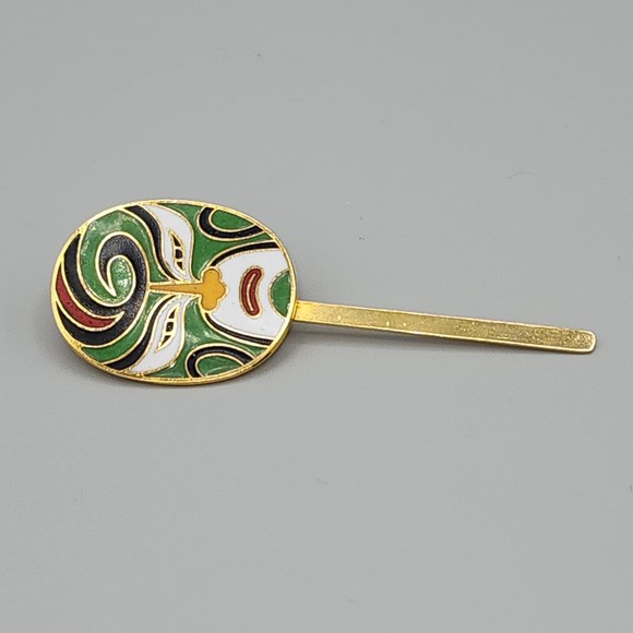 Japanese Bookmark Vintage Kabuki Theatre Mask Goldtone Clip Book Placard - Picture 2 of 4